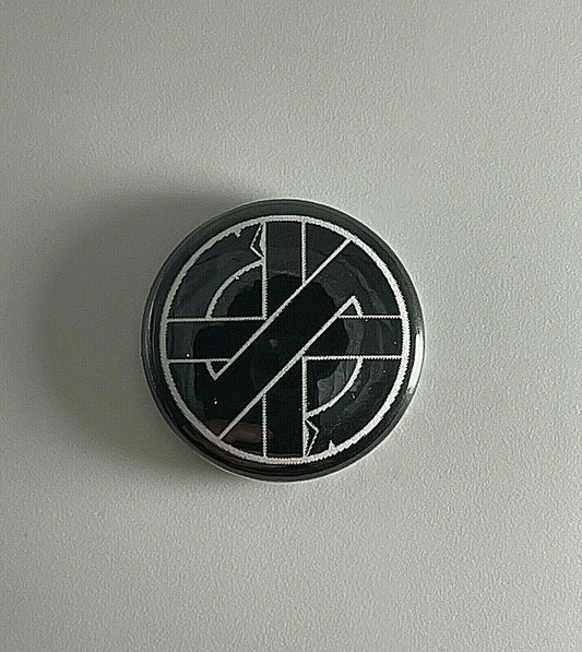 Crass Symbol Peace Punk 1” Button C020B Pin Badge