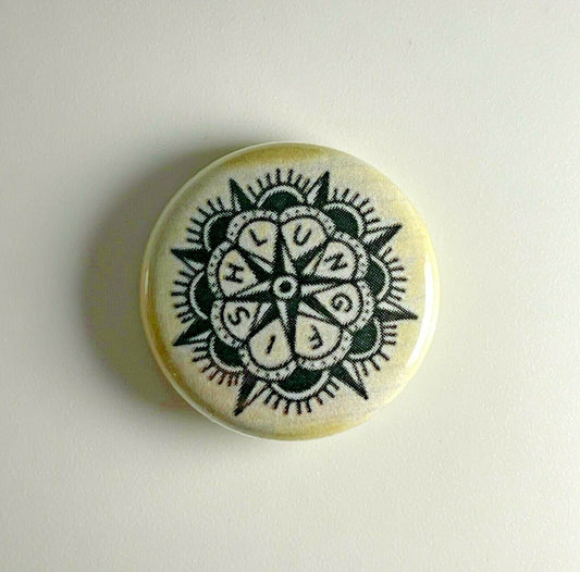 Lungfish Pass And Stow Dan Higgs 1" Button L003B Badge Pin