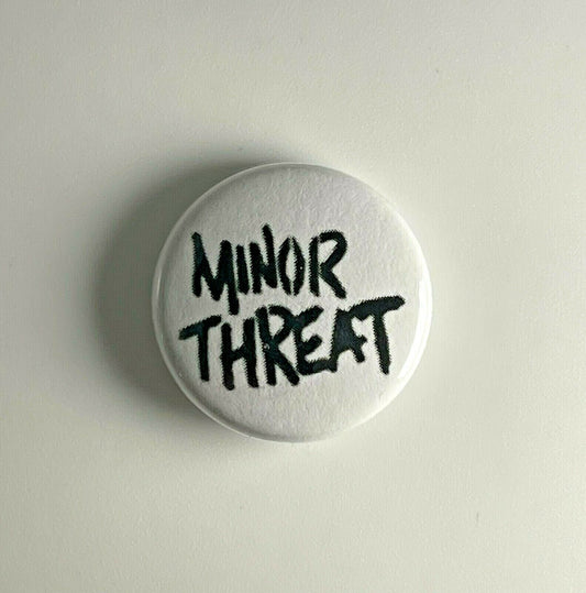 Minor Threat Straight Edge 1” Button M001B Pin Badge
