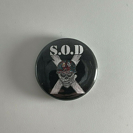 S.O.D. SOD Stormtroopers Of Death 1” Button S038B Pin Badge