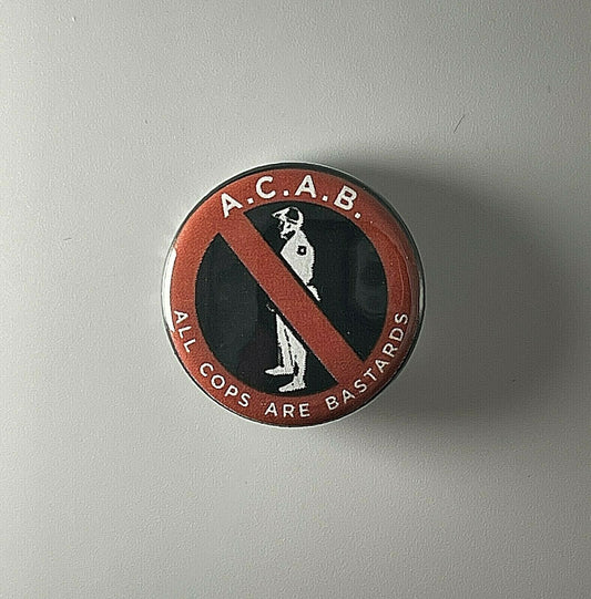 ACAB 1312 F*ck 12 Anti-Fascist 1.25" Button A005B125 Pin Badge
