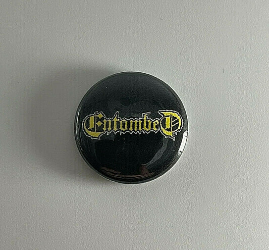 Entombed Death Metal Logo 1” Button E009B Pin Badge