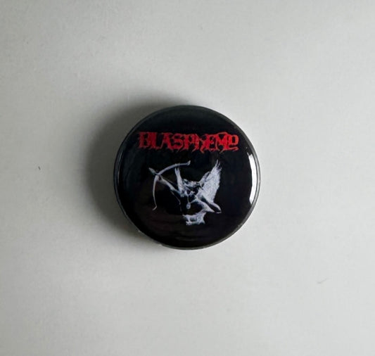 Blasphemy Black Metal 1" Button B032B Badge Pin