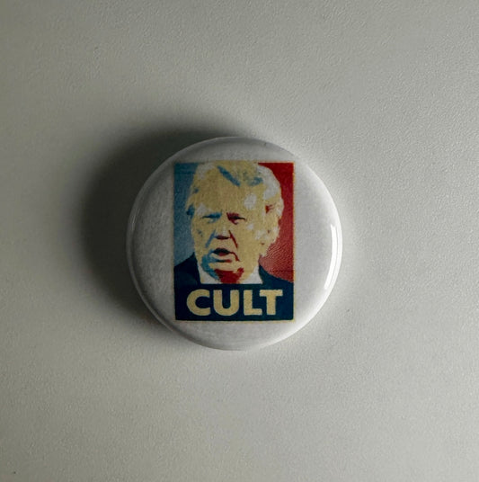 Anti-Donald Trump Cult 45 Anti-Trump Anti-Fascist 1" Button T012B Badge Pin