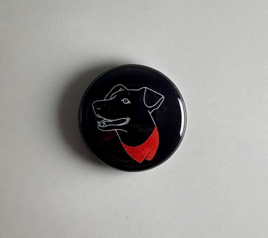 El Negro Matapacos Black Riot Dog Anti-Fascist 1" Button N014B Badge Pin