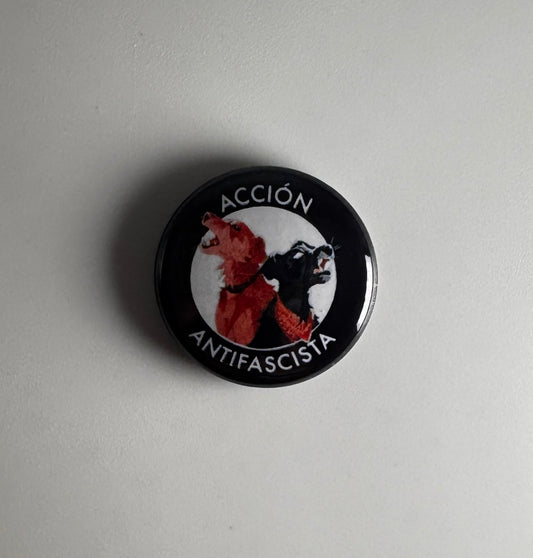 El Negro Matapacos Black Riot Dog Anti-Fascist 1" Button N015B Badge Pin