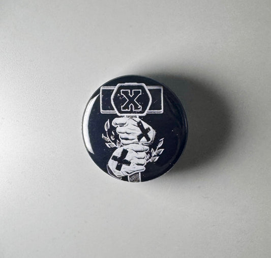 Straight Edge Hammer SXE Hardcore 1.25" Button S014B125 Badge Pin