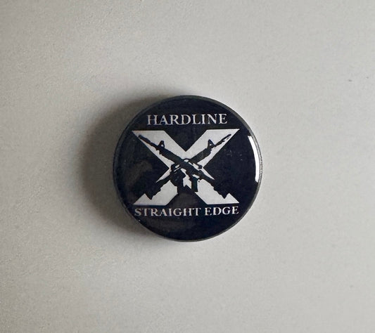 Hardline Straight Edge Vegan Militant Hardcore SXE 1" Button H006B Badge Pin