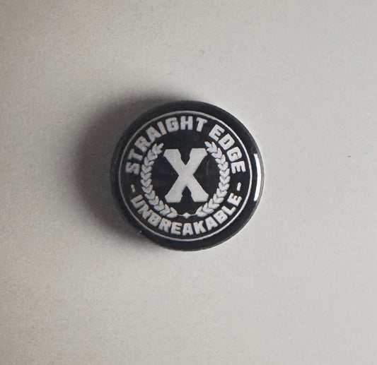 Straight Edge Unbreakable SXE 1" Button S049B Badge Pin Hardcore