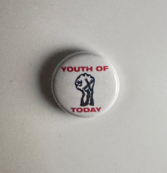 Youth Of Today Straight Edge 1" Button Y001B Badge Pin