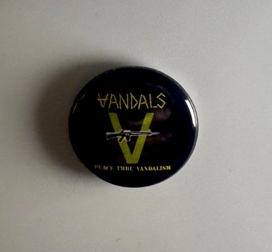 The Vandals Peace Through Vandalism 1” Button V001B Badge Pin