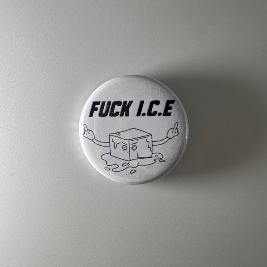 F*ck ICE I.C.E. Abolish Ice Anti-Fascist 1.25" Button F005B125 Badge Pin