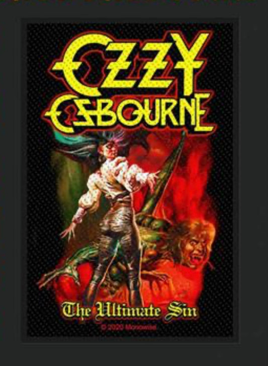 Ozzy Osbourne The Ultimate Sin Woven Patch O005P