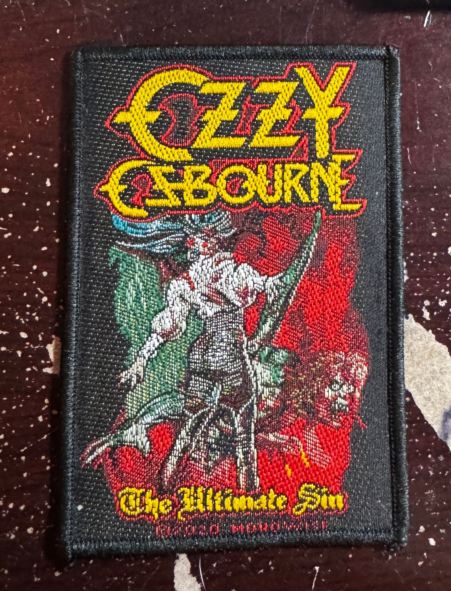 Ozzy Osbourne The Ultimate Sin Woven Patch O005P