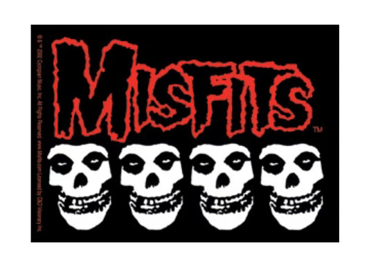Misfits 4 Skulls Logo Regular Sticker M042S