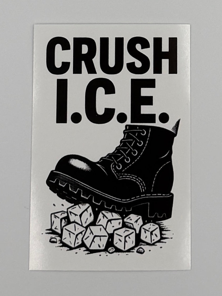 Crush ICE I.C.E. Antifascist Sticker C013S