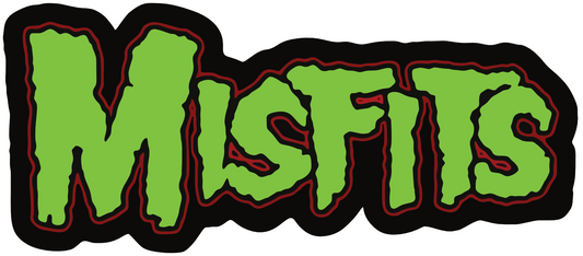 New Misfits Green Logo Sticker M001S