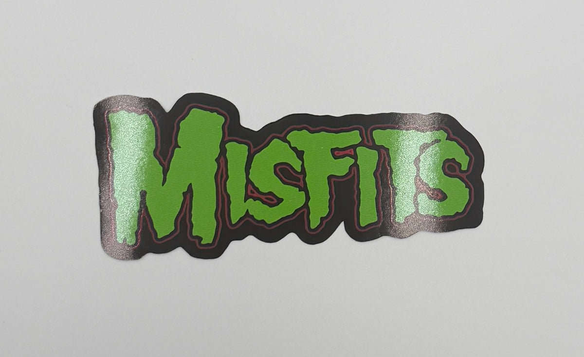 New Misfits Green Logo Sticker M001S