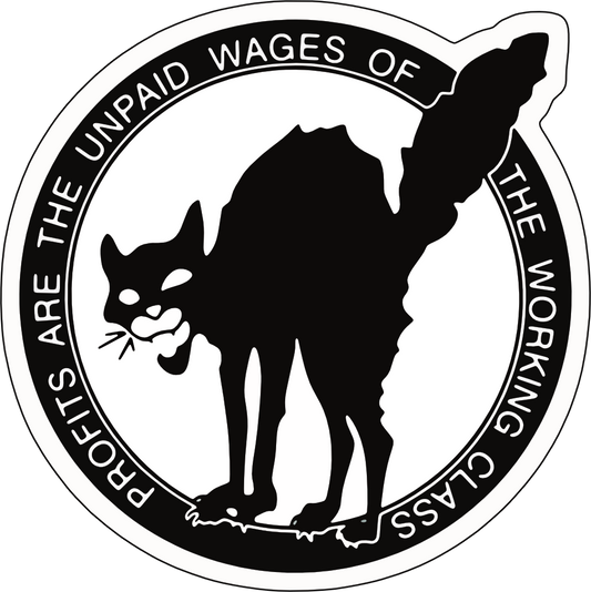 Sabo Cat IWW Antifascist Sticker S042S