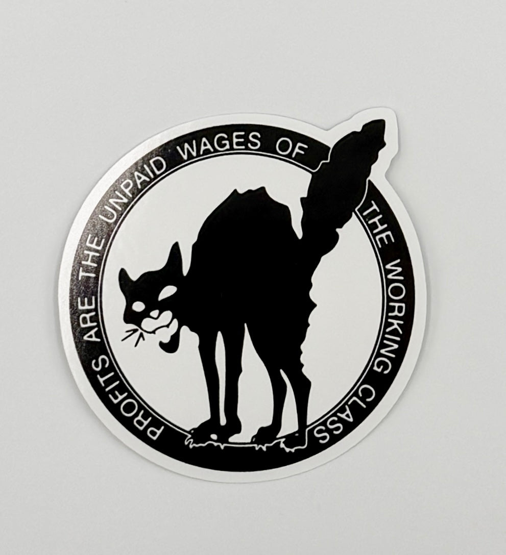 Sabo Cat IWW Antifascist Sticker S042S