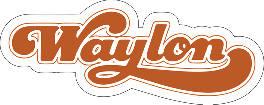 Waylon Jennings Official Logo Sticker J002S