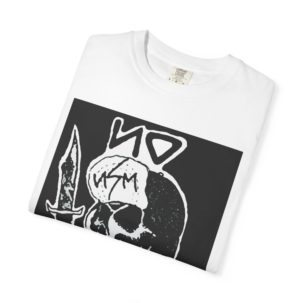 No Mercy Skull T-Shirt — Graphic Punk Skull With Knife Tee