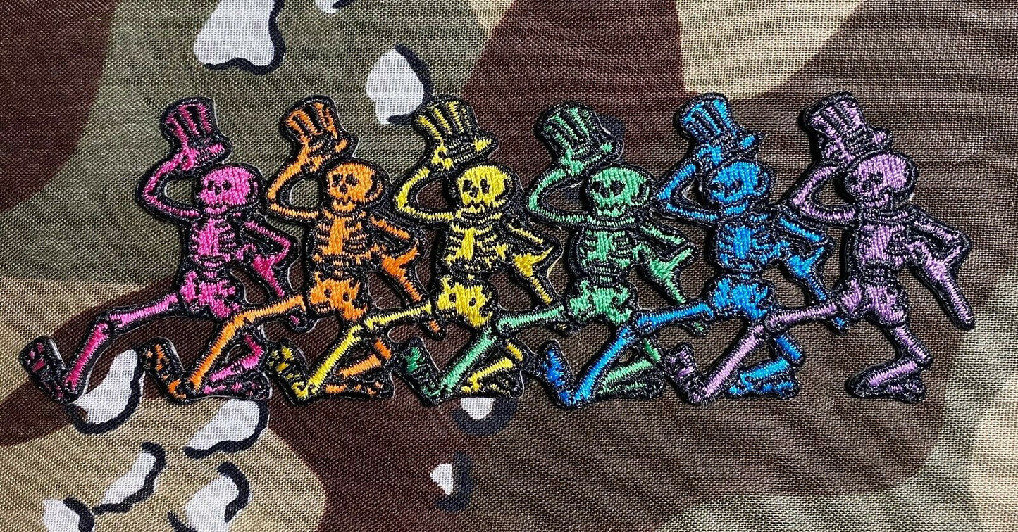 Grateful Dead Dancing Skeletons Officially Licensed Embroidered Patch G043P