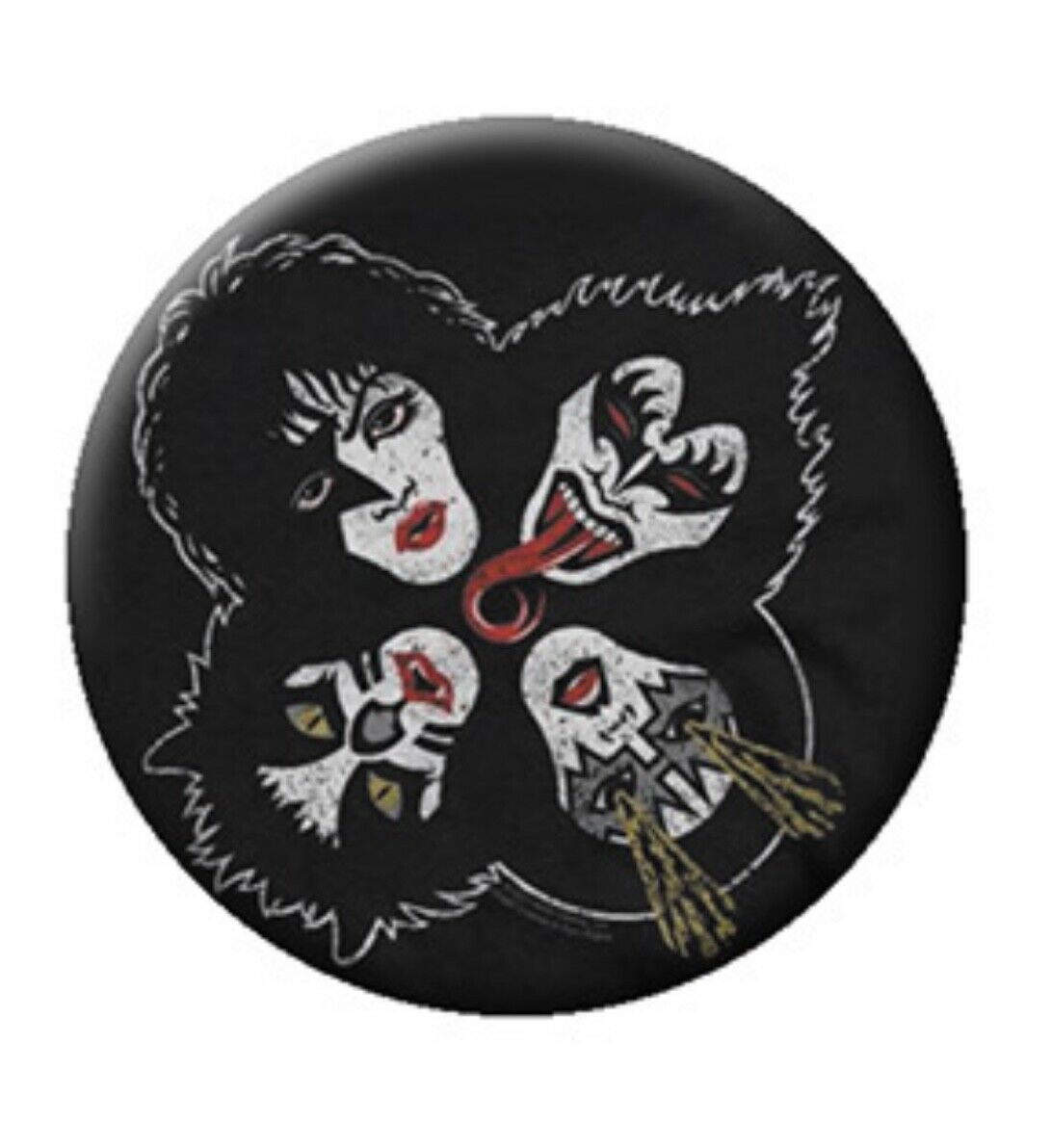 Kiss 1.25” Button K002B125 Pin Badge