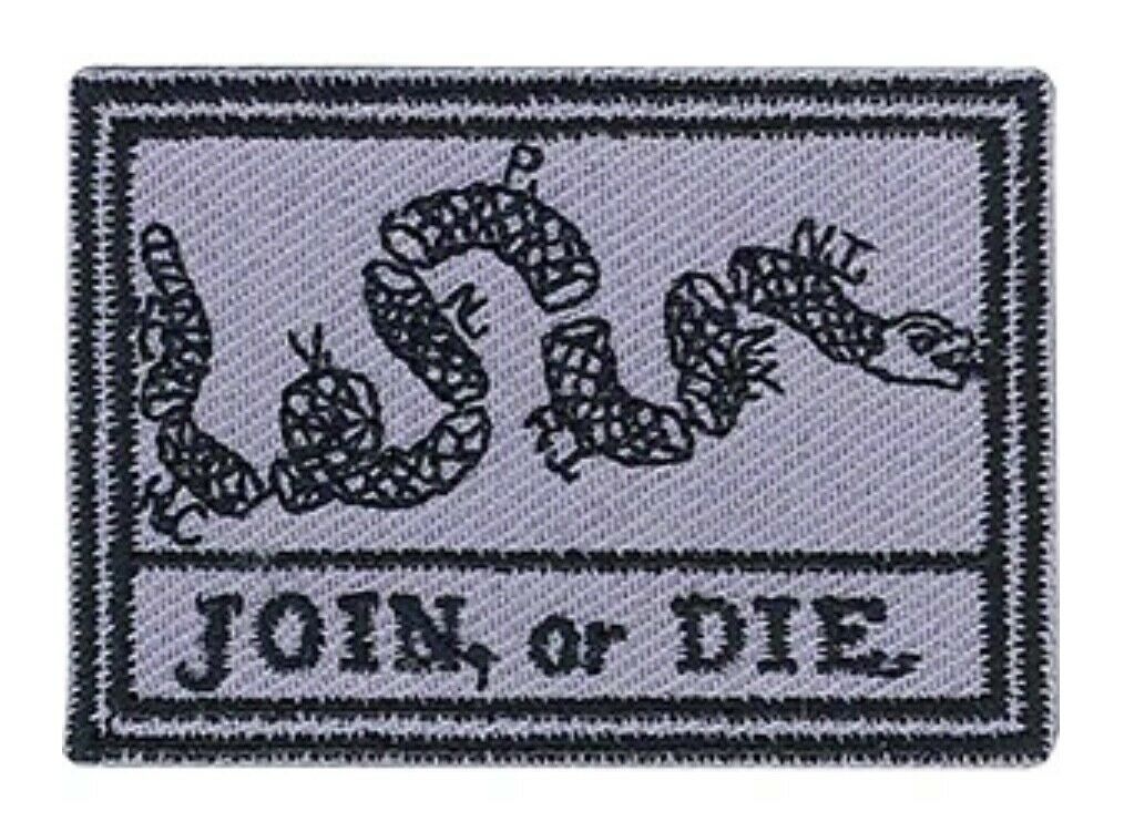 Join Or Die Embroidered Patch Pin Lapel Pin