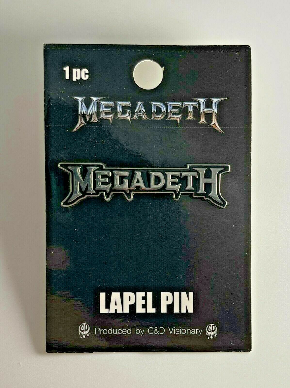 Megadeth Official Logo Silver Enamel Lapel Pin M001PC