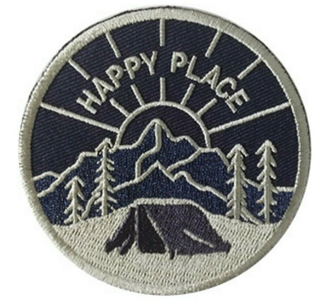 Happy Place Camping Embroidered Patch O018P