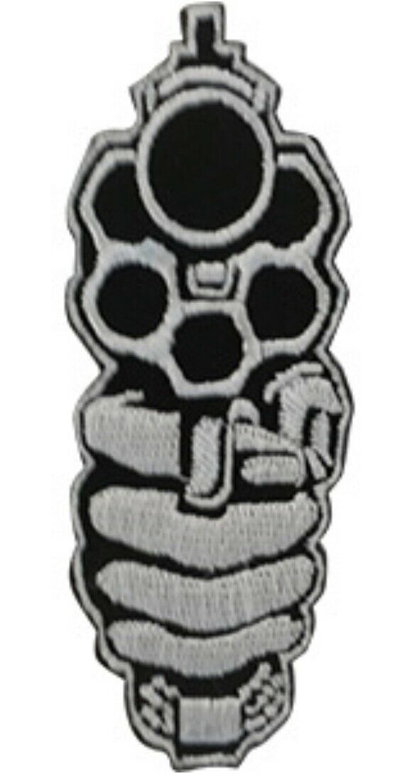 Hand With Gun Embroidered Patch G032P