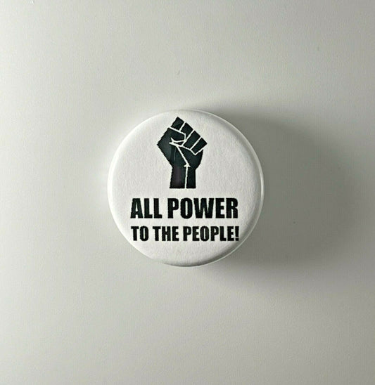 Black Panther Power To The People 1.25" Button B003B125 Pin Badge