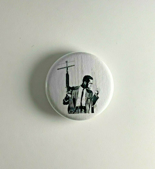 Malcolm X 1” Button M008B Pin Badge