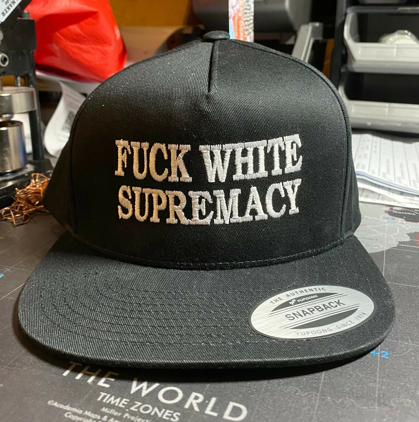 F*ck White Supremacy Baseball Hat Cap Anti Trump Anti Fascist Anti Racist