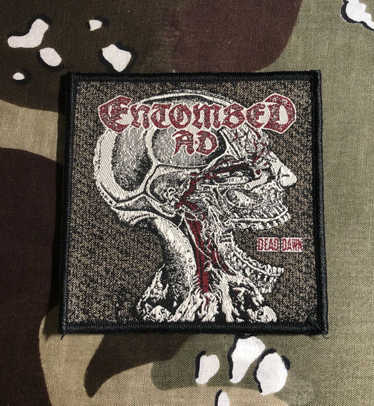 Entombed AD Skull Woven Patch E006P