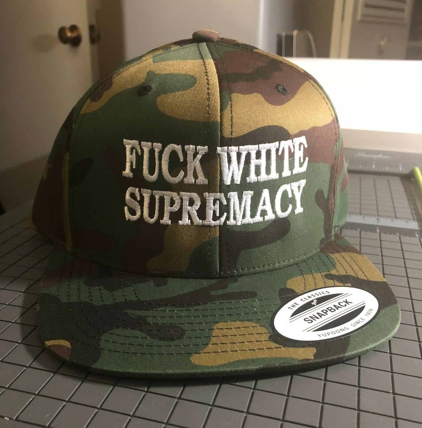 F*ck White Supremacy Baseball Hat Cap Anti Trump Anti Fascist Anti Racist