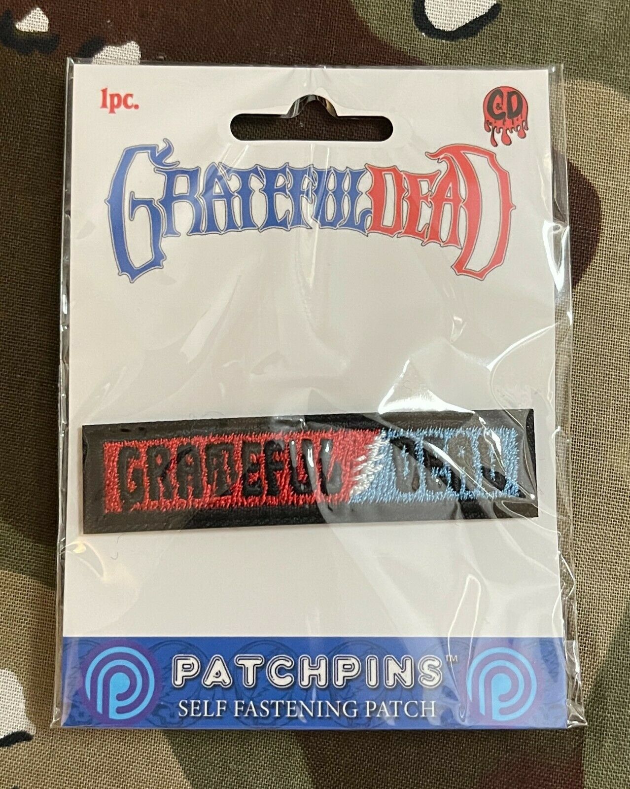 Grateful Dead Logo Embroidered Officially Licensed Patch Pin Lapel Pin G007PC