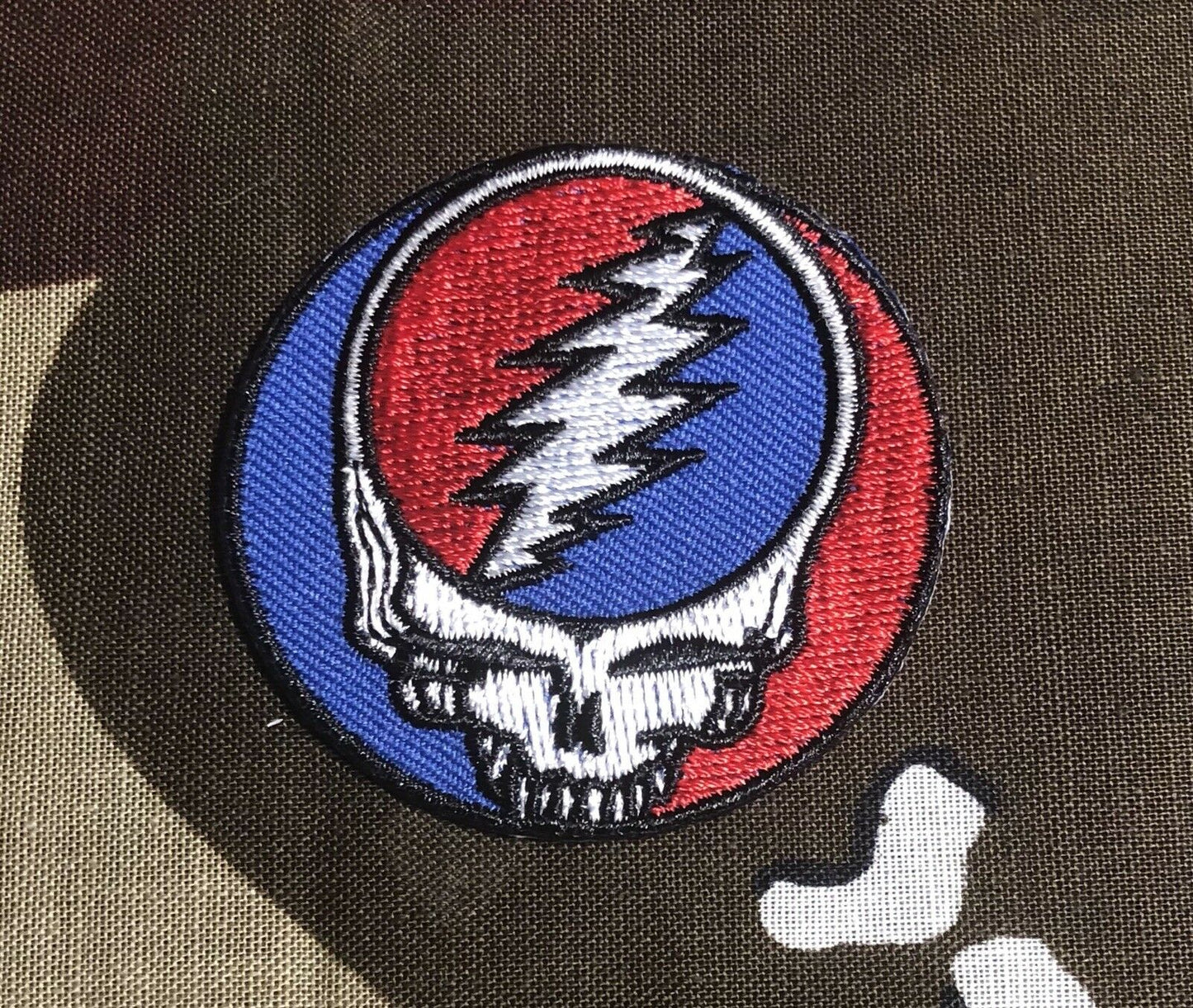 Grateful Dead Steal Your Face Officially Licensed Small Embroidered Patch G003P