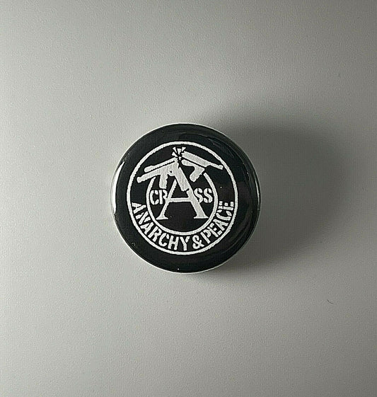 Crass Anarchy And Peace 1.25" Button C004B125 Pin Badge