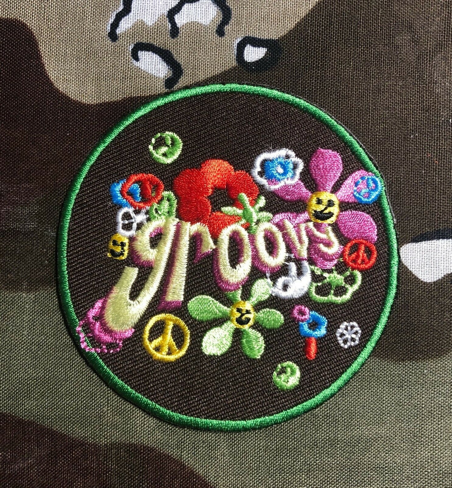 Groovy Hippie Embroidered Patch G040P