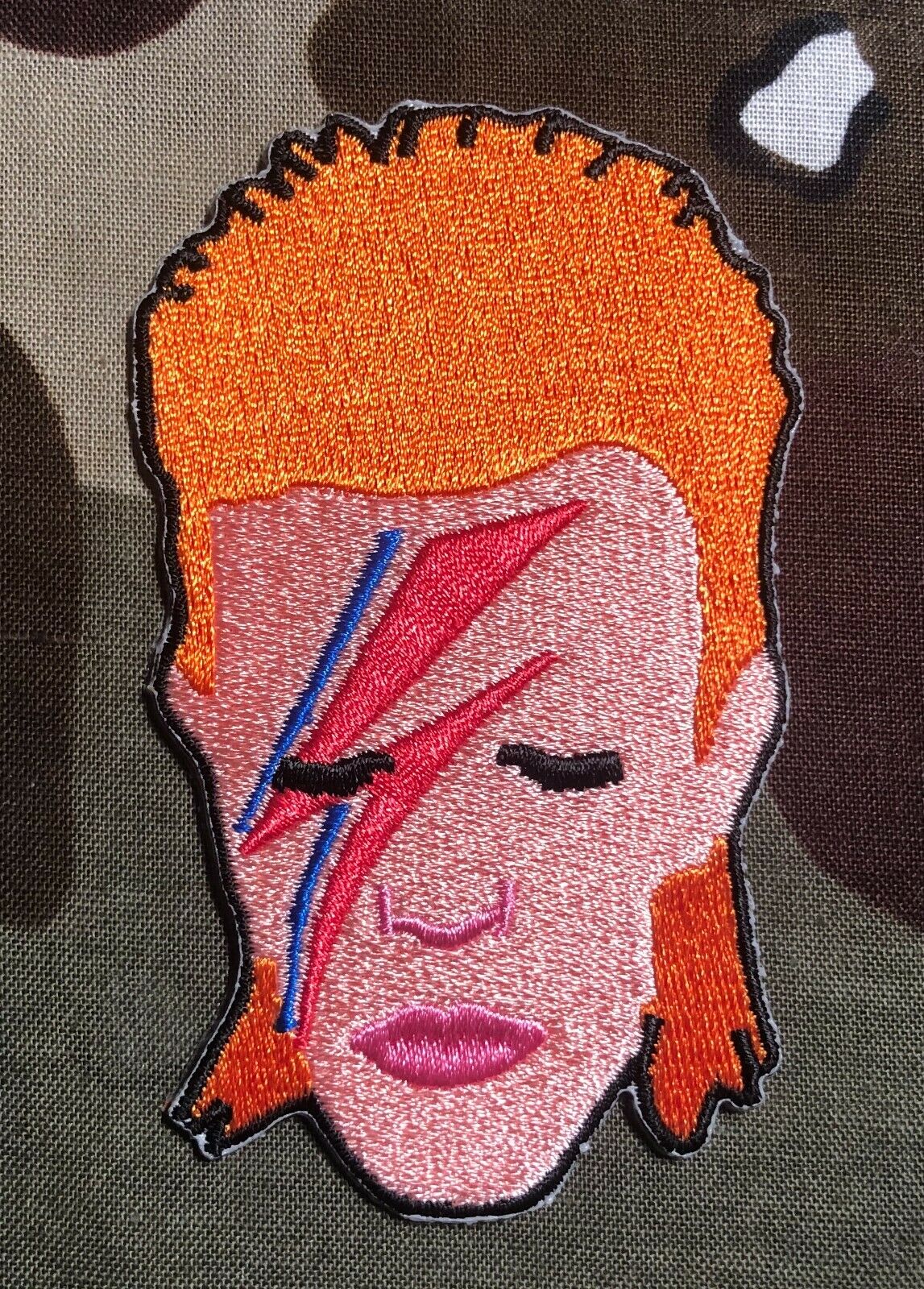 David Bowie Alladin Sane Face Embroidered Patch B041P