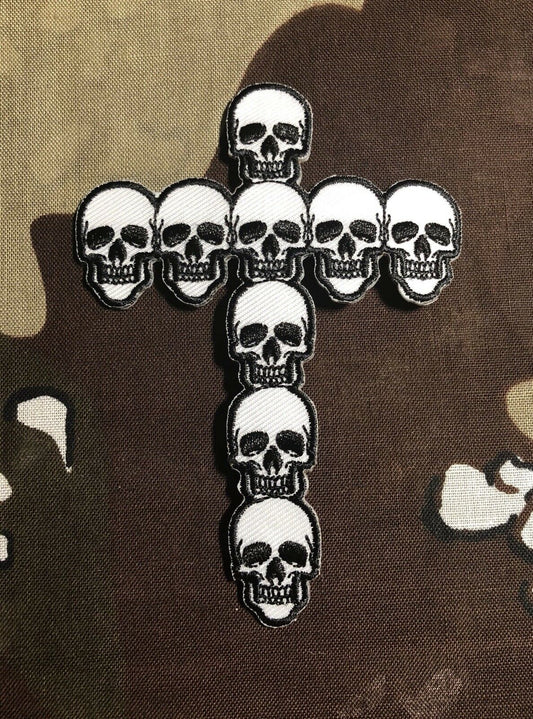 Skull Cross Embroidered Patch S024P