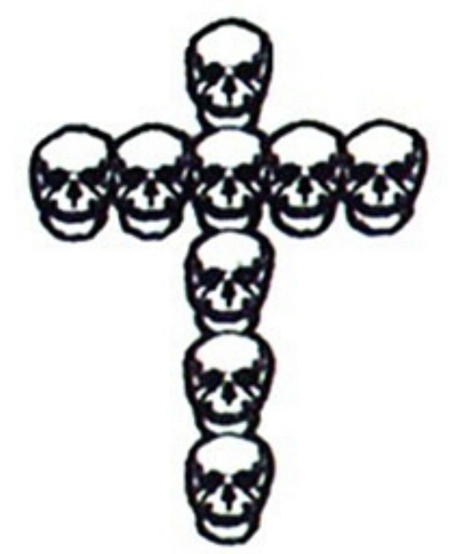 Skull Cross Embroidered Patch S024P