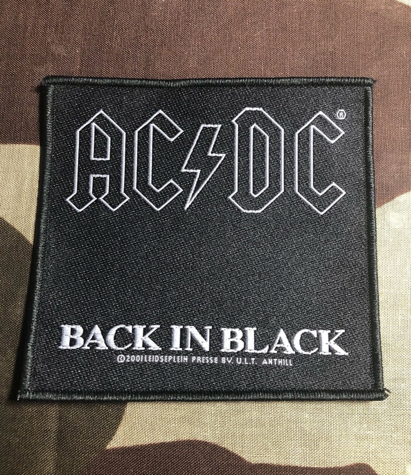 AC/DC Back In Black Woven Patch A011P