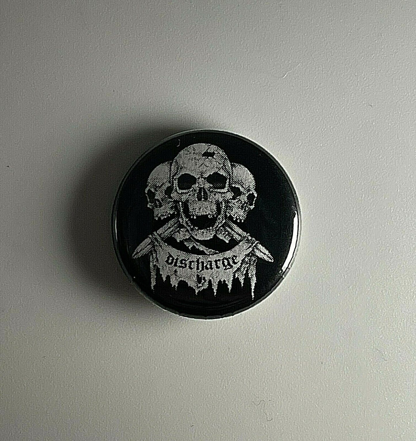 Discharge 1” Button D016B Pin Badge