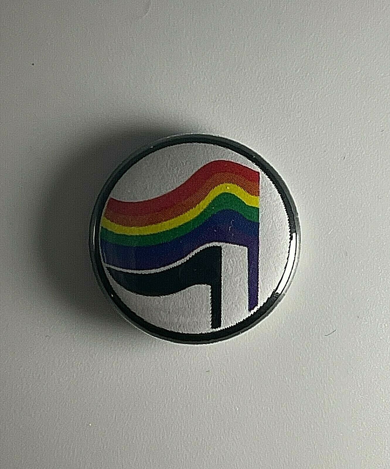 Anti-Fascist Action Pride LGBTQ 1” Button A019B Pin Badge