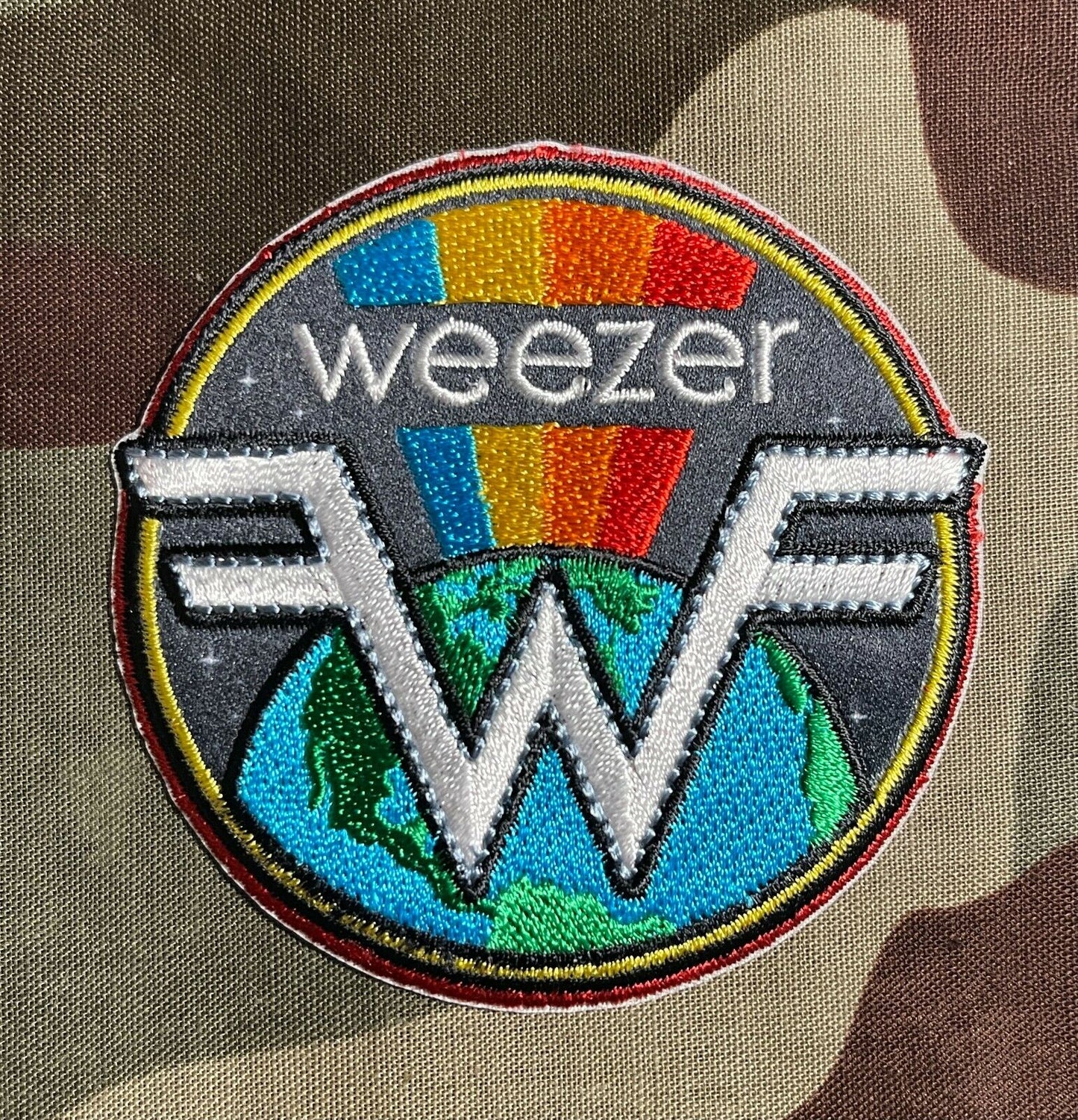 Weezer Earth Rainbow Official Embroidered Patch W019P