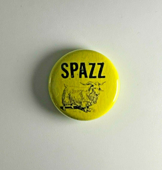 Spazz Power Violence Goat 1" Button S006B Pin Badge