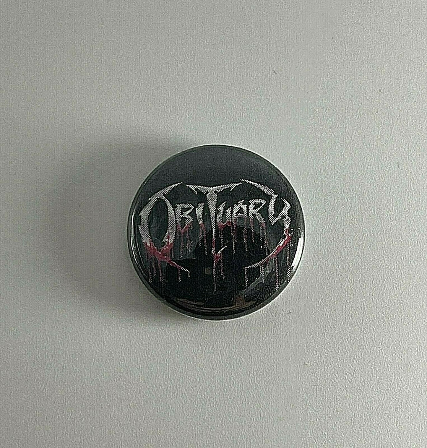 Obituary Logo 1” Button O002B Pin Badge